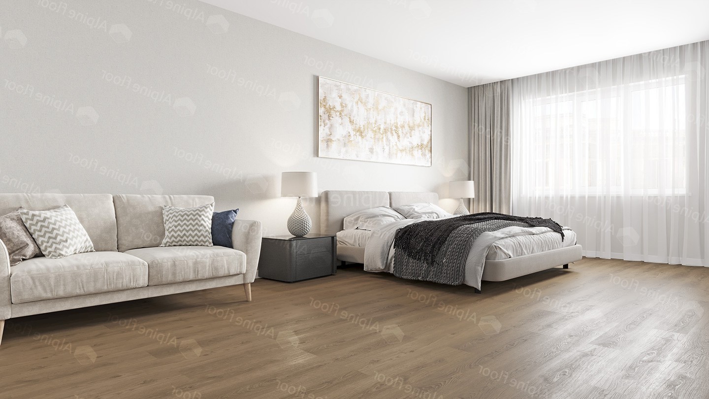 Кварцвиниловый SPC ламинат Alpine Floor Solo Plus Аллегро ECO 14-101 1220×183×4 фото в интерьере