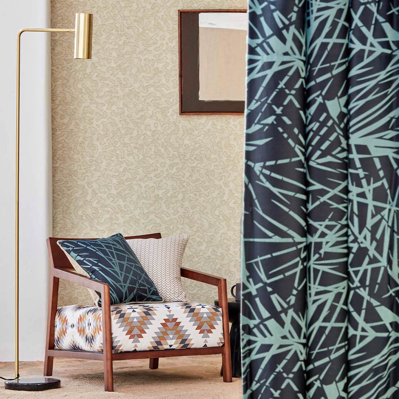 Обои Harlequin Mirador Nakuru Jute 112246 фото в интерьере