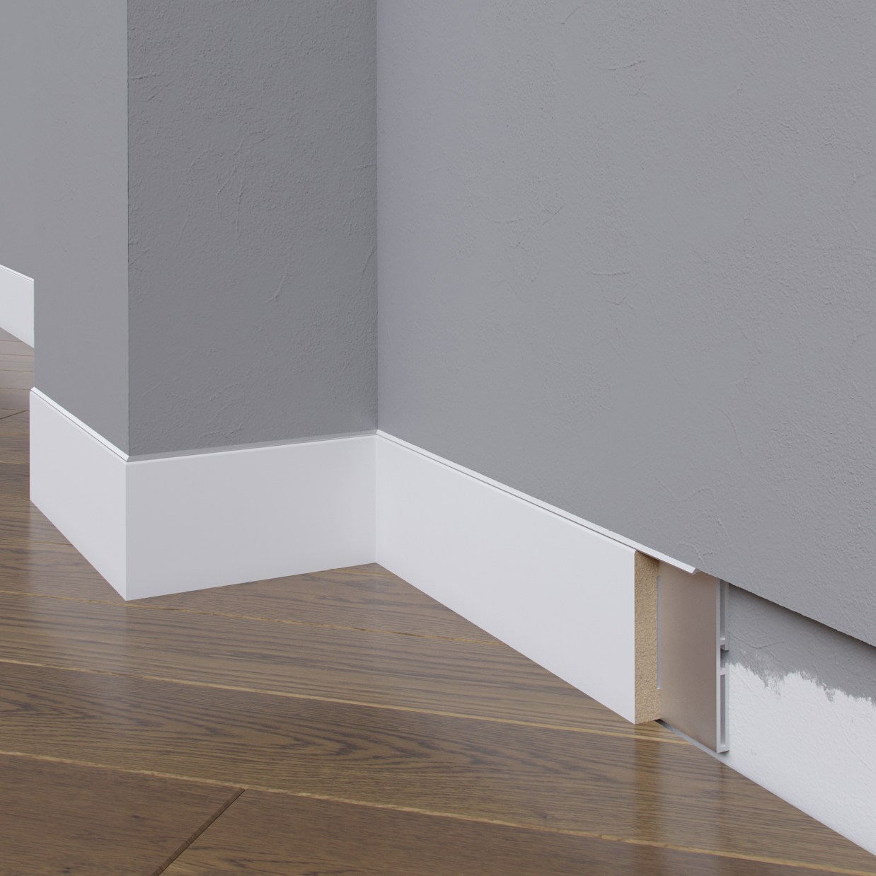 Вставка МДФ под покраску в скрытый плинтус Madest Decor 2505810 2400×58×10