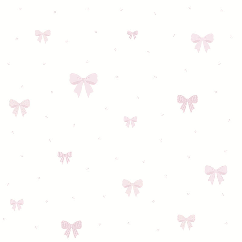 Обои Lutece Tartine et Chocolat Pitits Noeuds Argent et Rose 11130203