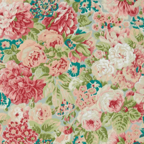 Обои Sanderson One Sixty Rose And Peony Blue Clay/Carmen Lt 217029