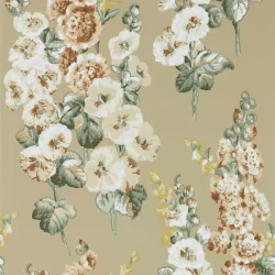 Обои Sanderson One Sixty Hollyhocks Gold Metallic/Tan 217034