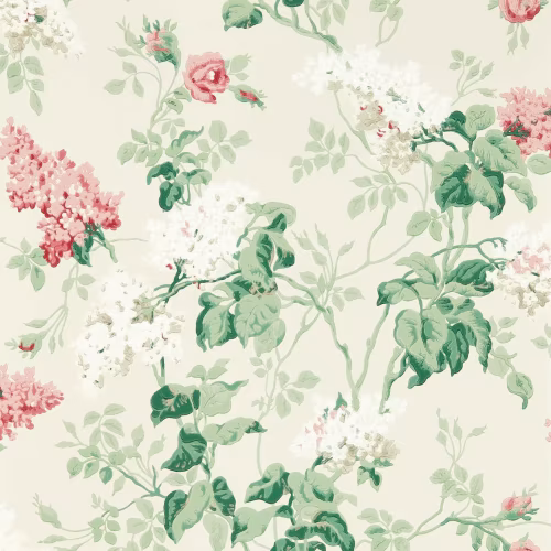 Обои Sanderson One Sixty Sommerville Blush/Grey Birch 217050