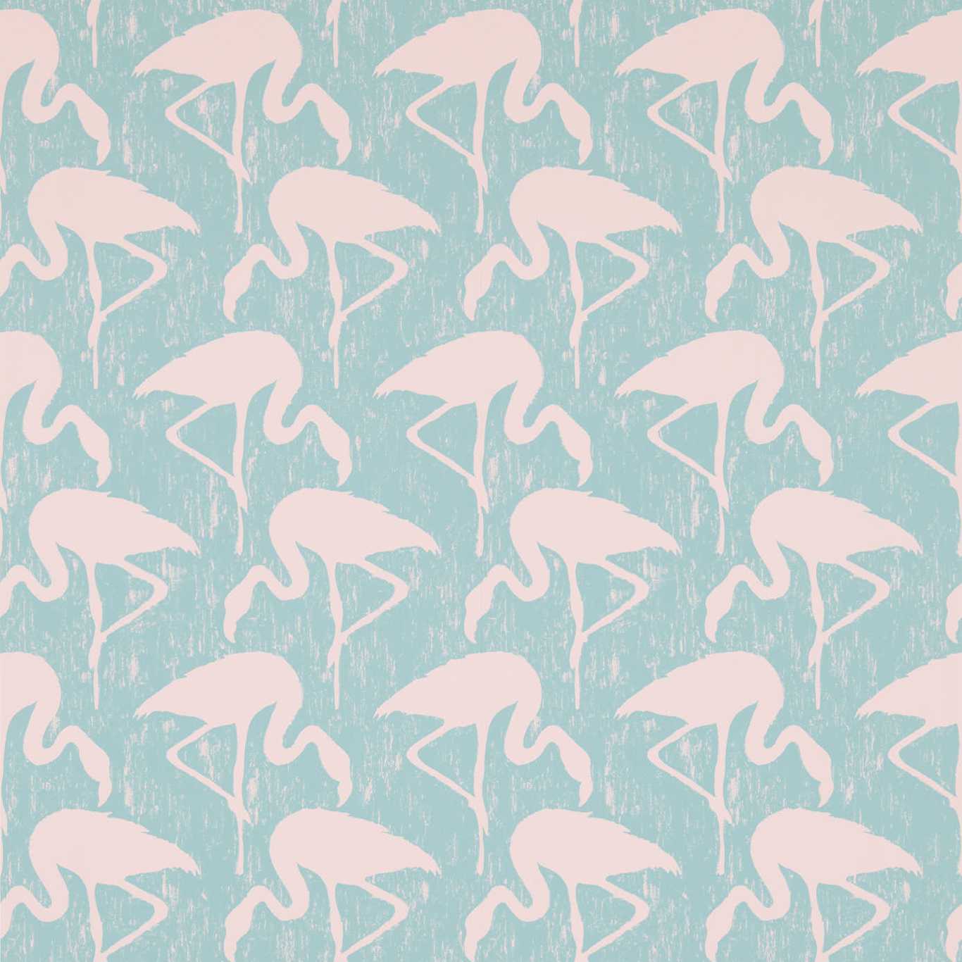 Обои Sanderson One Sixty Flamingos Turquoise Pink 214569