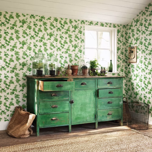 Обои Sanderson One Sixty Hedera Green 214593