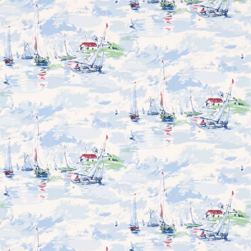 Обои Sanderson One Sixty Sail Away Sky Blue 214590