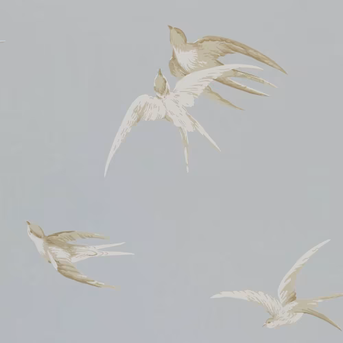 Обои Sanderson One Sixty Swallows Silver DVIWSW104