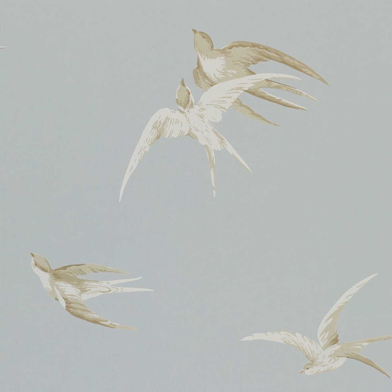 Обои Sanderson One Sixty Swallows Silver DVIWSW104