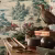 Обои Sanderson One Sixty Tally Ho Teal/Ruby 214597 фото в интерьере