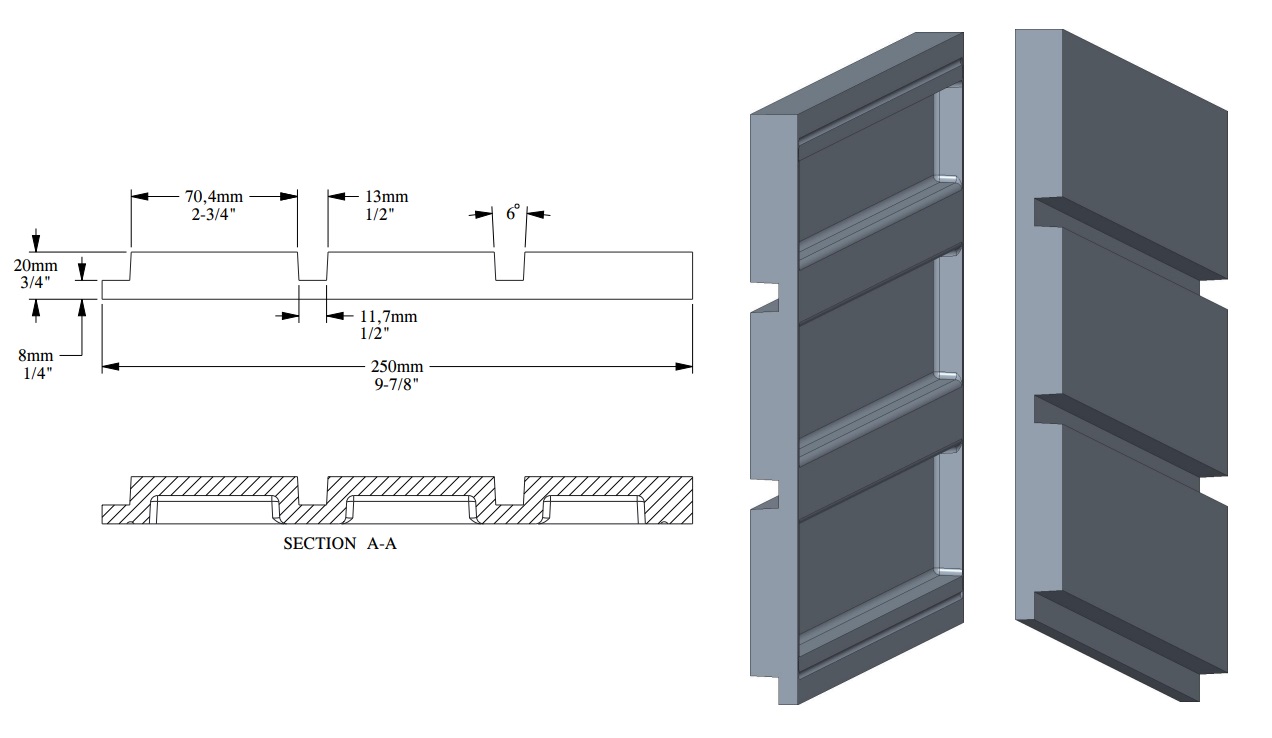 Стеновая панель под покраску Orac Decor Bar W116F гибкая 2000×250×20