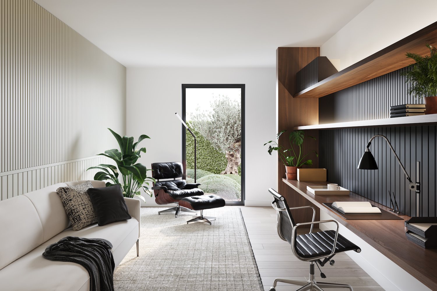 Стеновая панель под покраску Orac Decor Bar W116F гибкая 2000×250×20 фото в интерьере