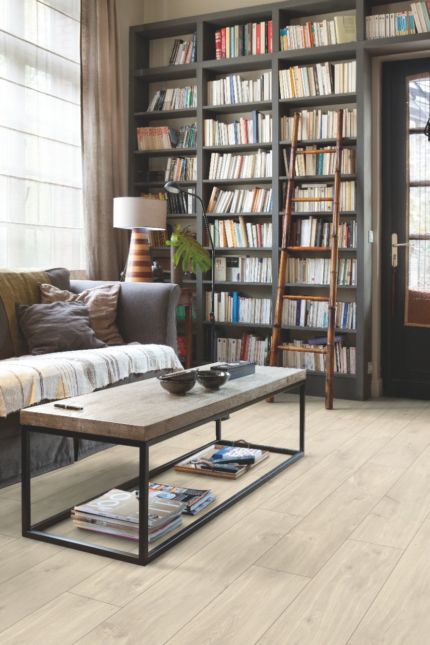 Ламинат Quick Step Classic Plus Hydro Дуб кубинский CLH1655 1200×190×8 фото в интерьере