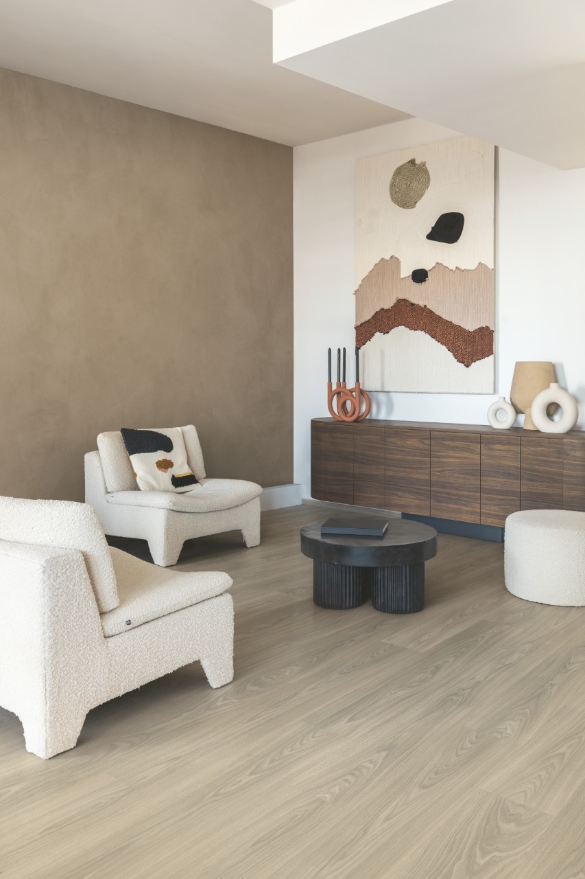 Ламинат Quick Step Classic Plus Hydro Дуб серый тихоокеанский CLH5814 1200×190×8 фото в интерьере