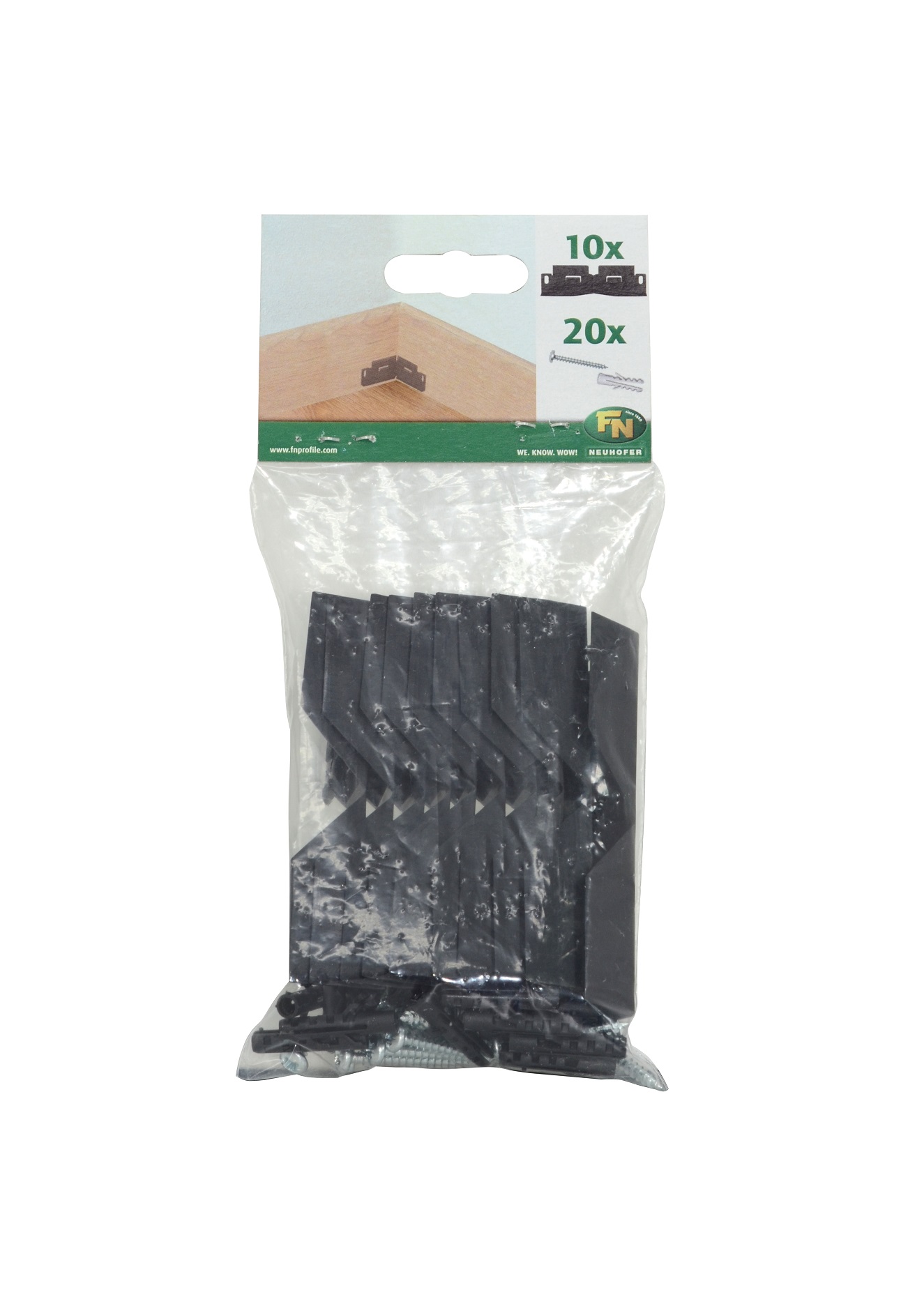 Клипсы угловые Neuhofer Holz для плинтуса CH23DE 715261, 10 шт