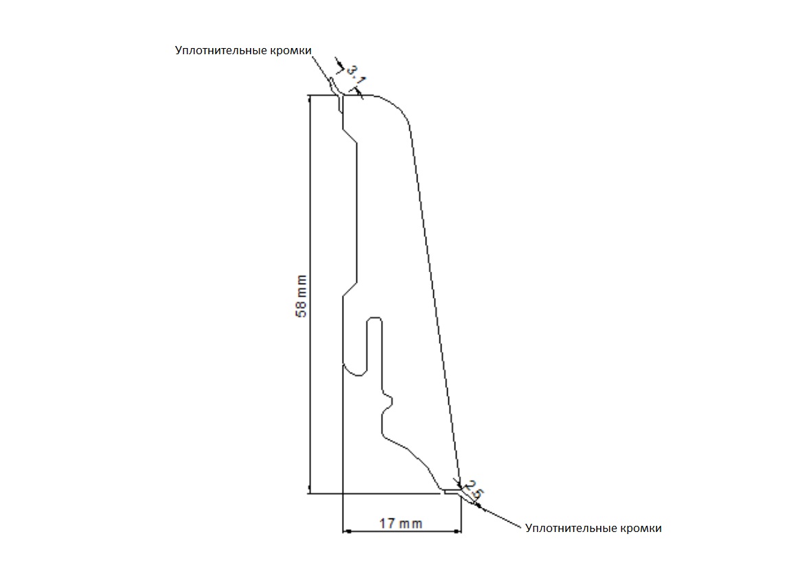 Плинтус Neuhofer Holz FN K0210L 714489 2400×59×17