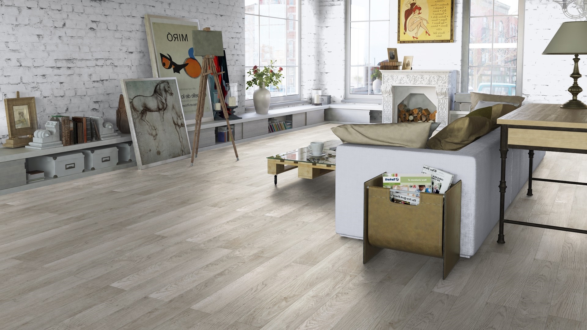 Ламинат Tarkett Gallery Greco 504425007 1292×116×12 фото в интерьере