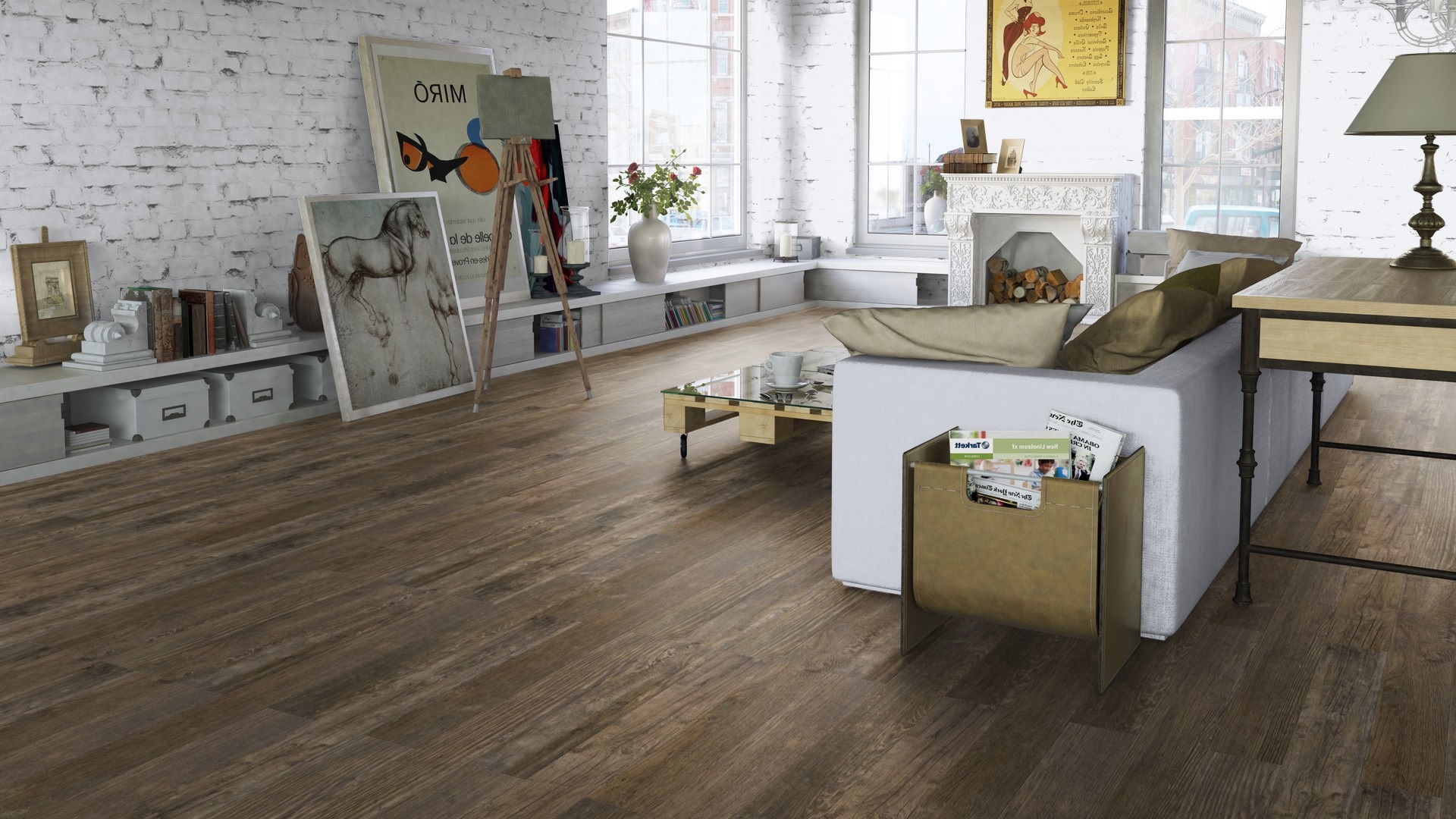 Ламинат Tarkett Gallery Renoir 504425005 1292×116×12 фото в интерьере