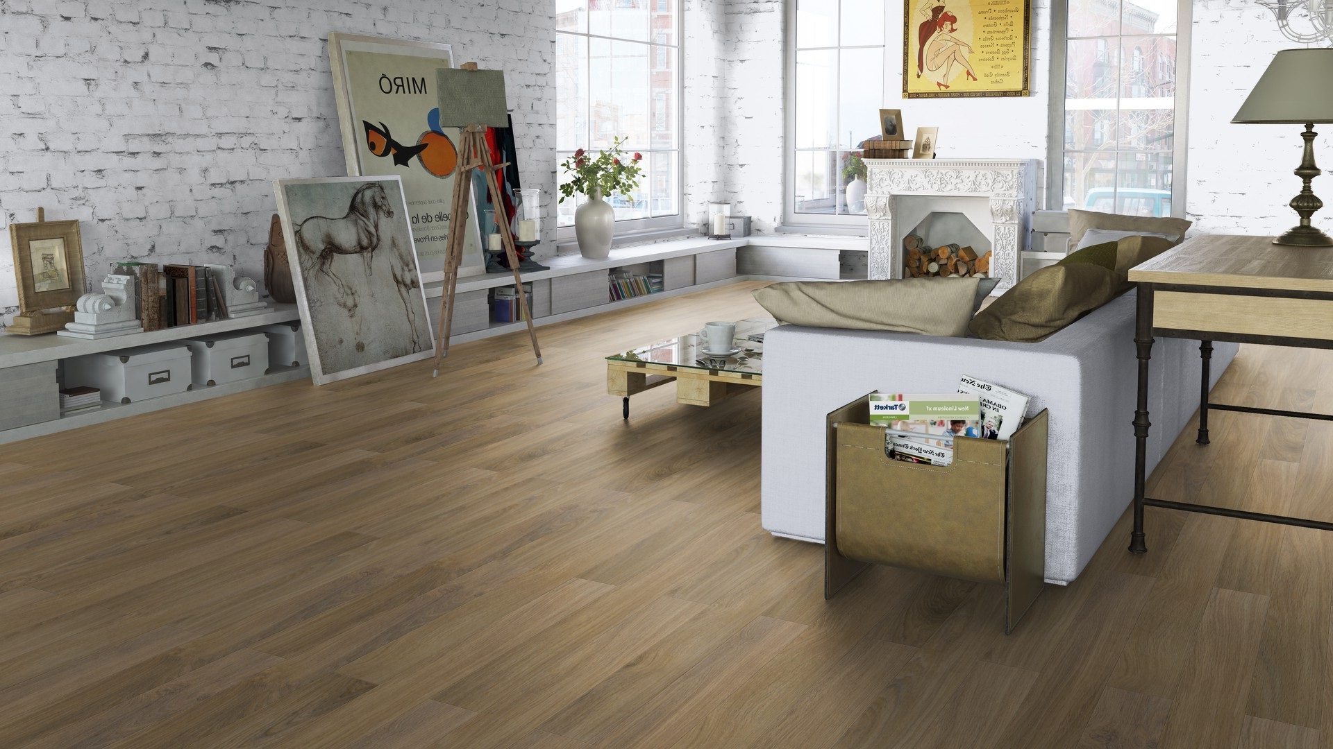 Ламинат Tarkett Gallery Rubens 504425002 1292×116×12 фото в интерьере