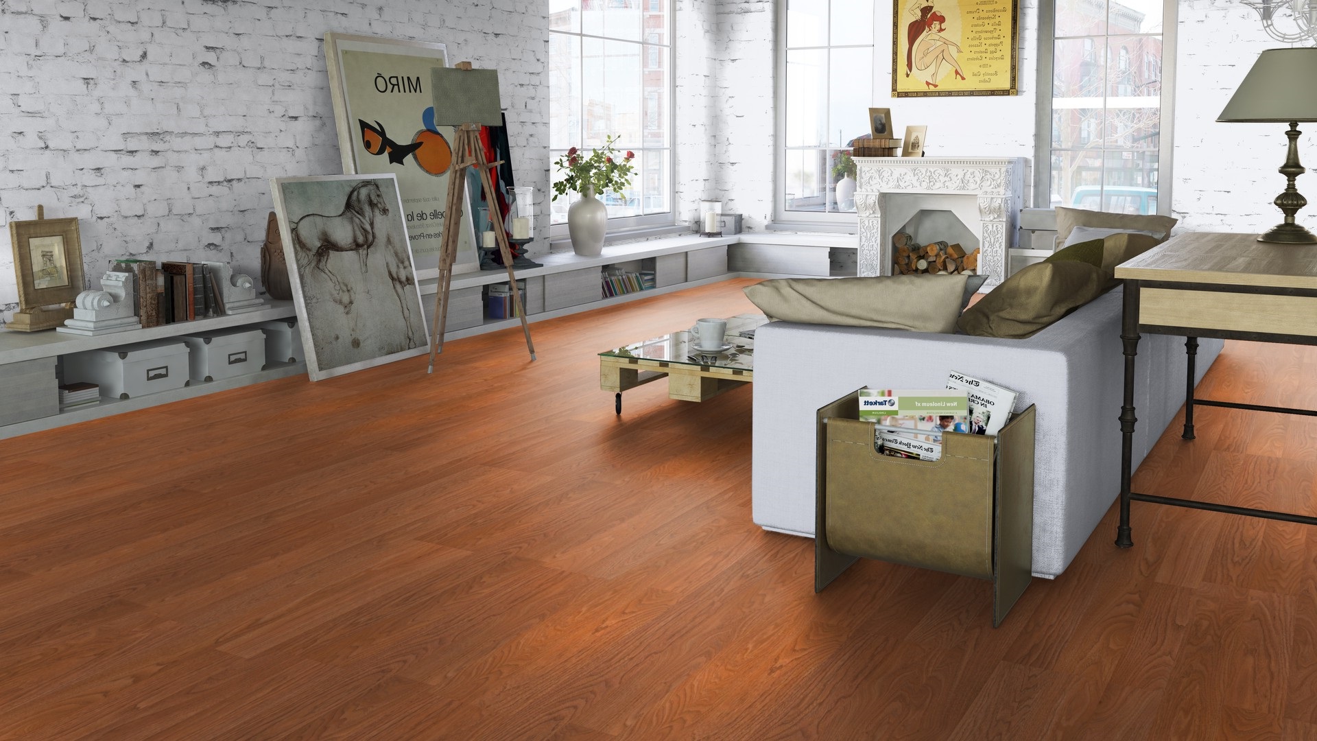 Ламинат Tarkett Robinson Magnolia Grand Tree 504035064 1292×194×8 фото в интерьере