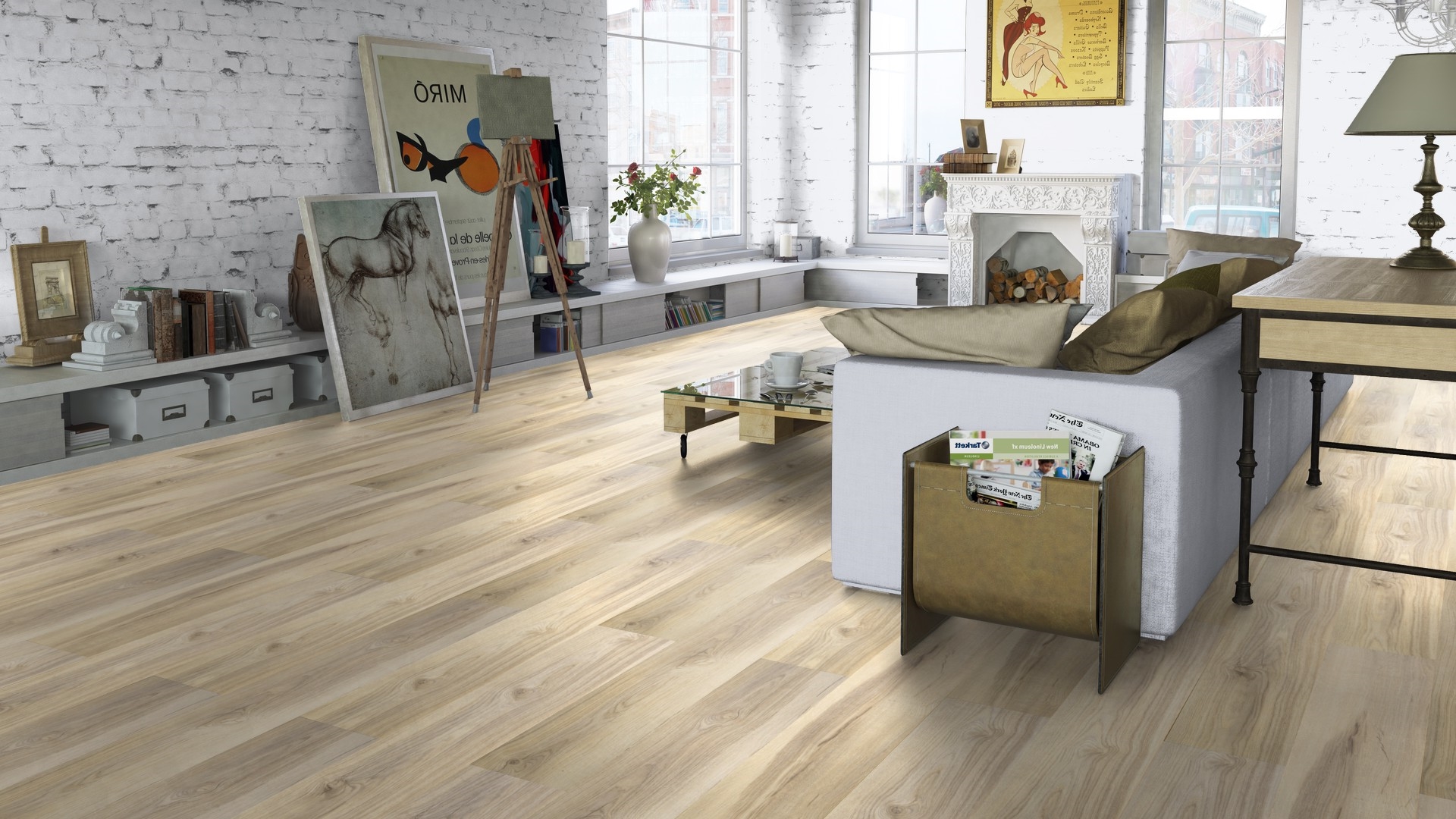 Ламинат Tarkett Holiday Oak Fiord 504022048 1292×194×8 фото в интерьере