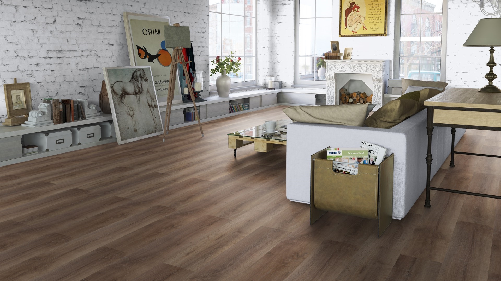 Ламинат Tarkett Holiday Oak Freeride 504022073 1292×194×8 фото в интерьере