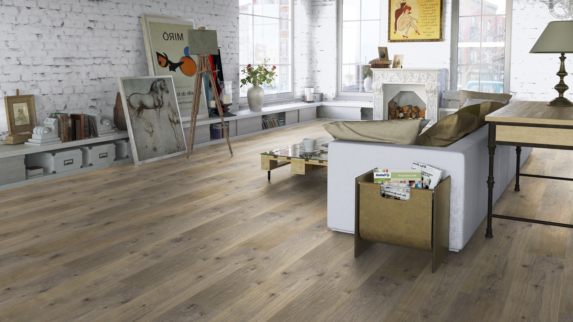 Ламинат Tarkett Holiday Oak Friday 504022046 1292×194×8 фото в интерьере