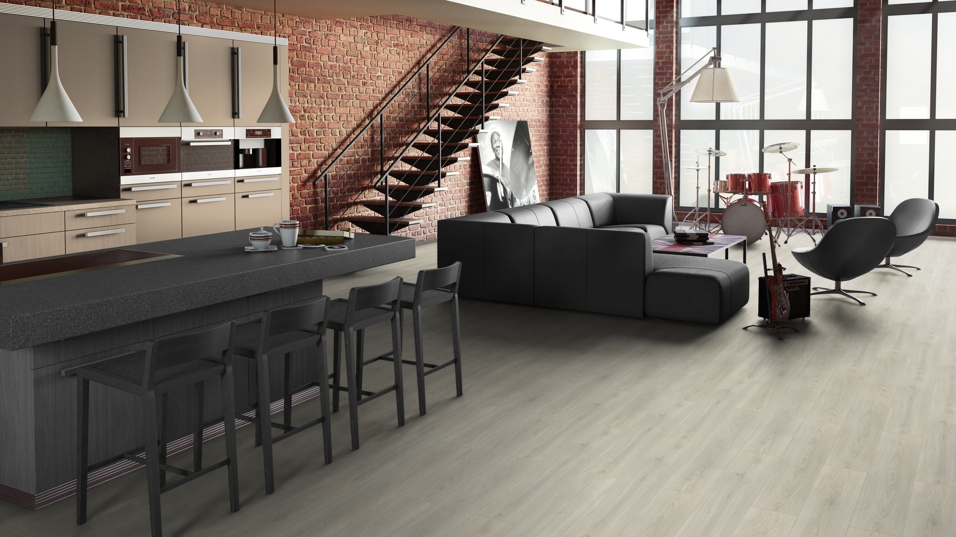 Ламинат Tarkett Estetica Tempera 504015080 1292×194×9 фото в интерьере