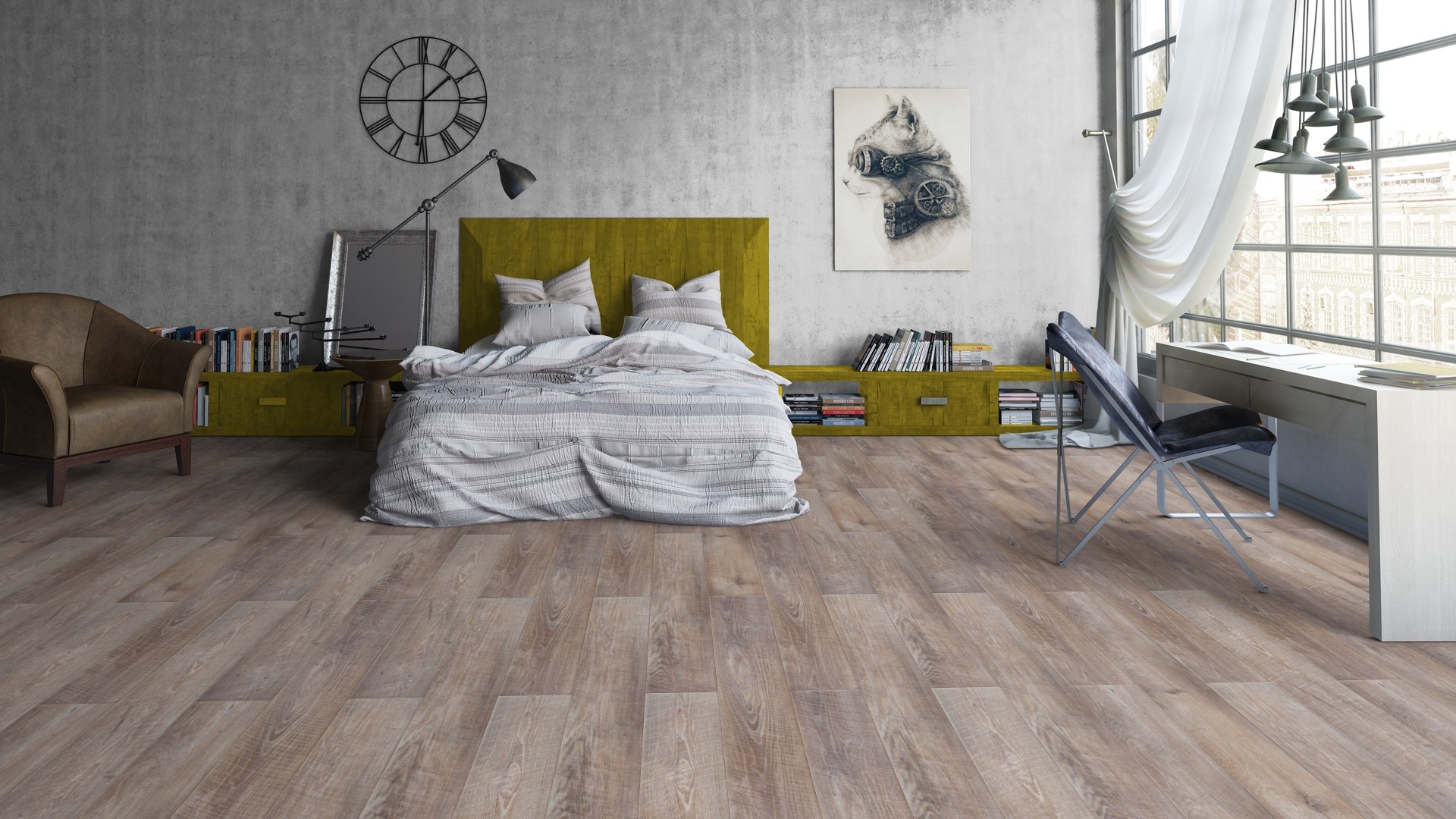 Ламинат Tarkett Cinema Vivien 504108032 1292×194×8 фото в интерьере