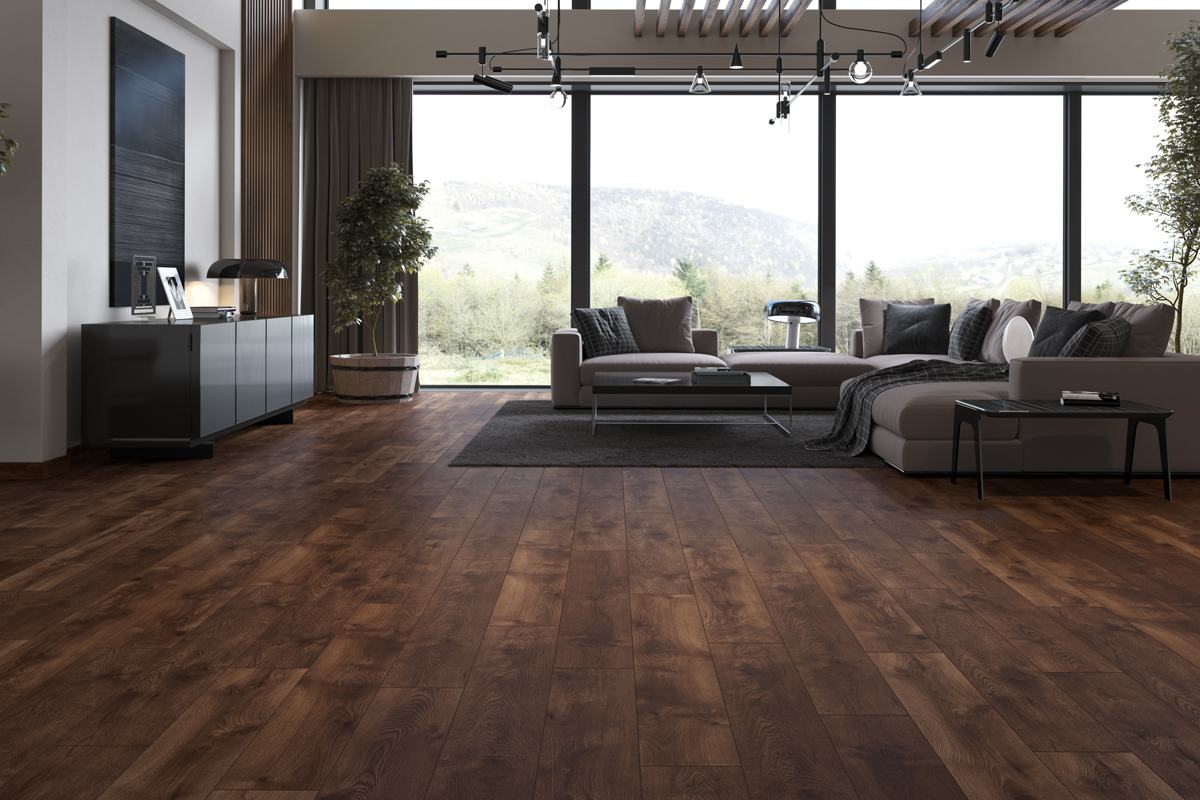 Ламинат Classen Vision WR Oak Rainy 52788 1285×192×8 фото в интерьере