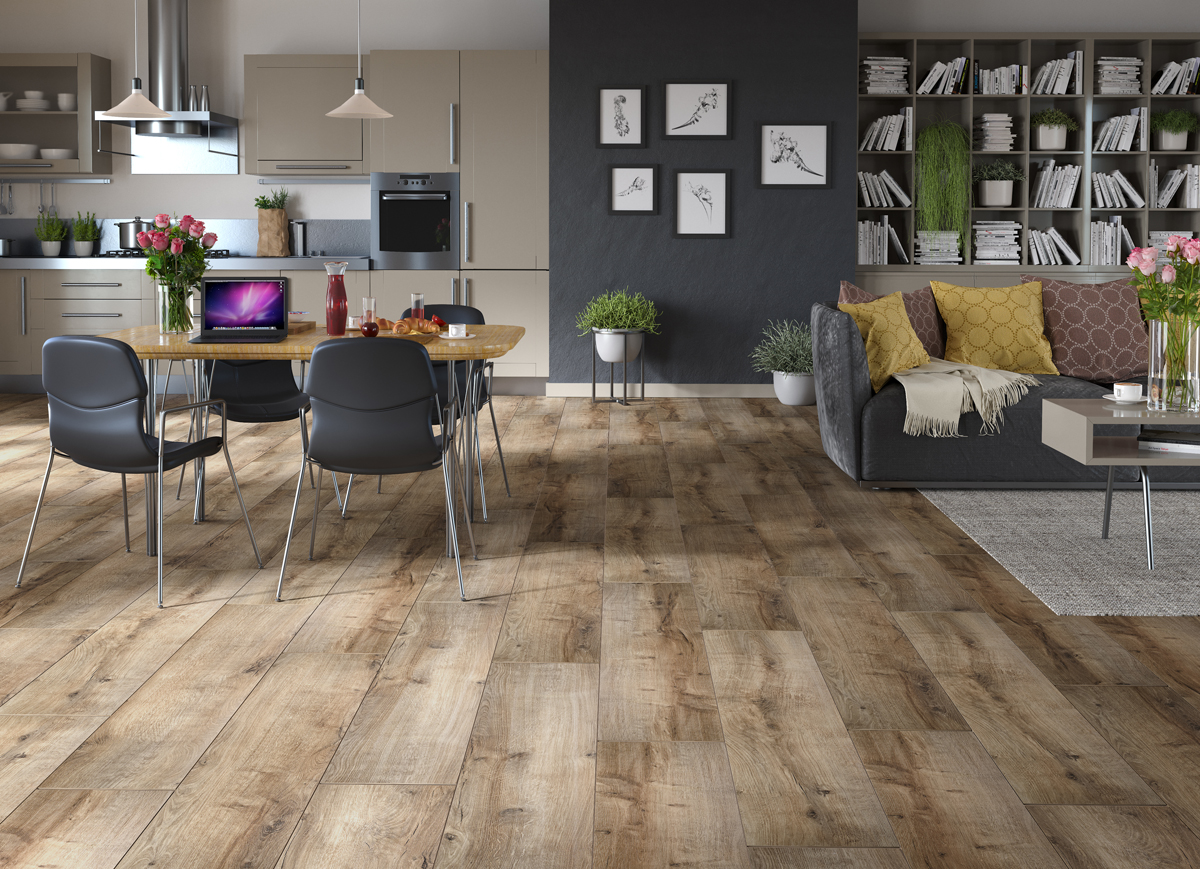 Ламинат Classen Villa WR Oak Ravello 55068 1285×280×8 фото в интерьере