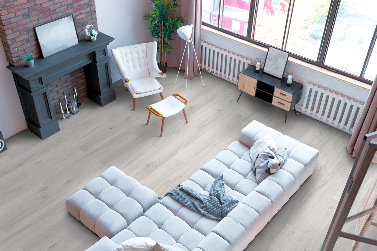 Ламинат Classen Villa WR Oak Veroni 55065 1285×280×8 фото в интерьере