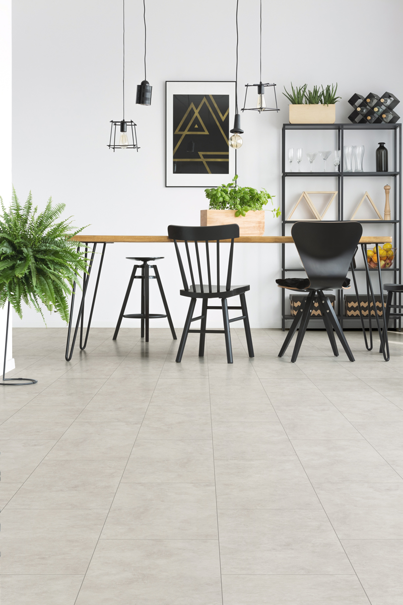 Ламинат Classen Visiogrande WR Granit Weiss 56017 604×280×8 фото в интерьере