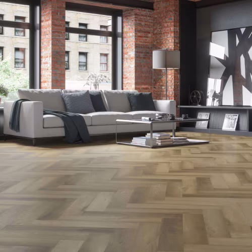 Кварцвиниловый SPC ламинат Fargo Parquet Дуб Афины 33-2187-09 венгерская елка 615×123×4