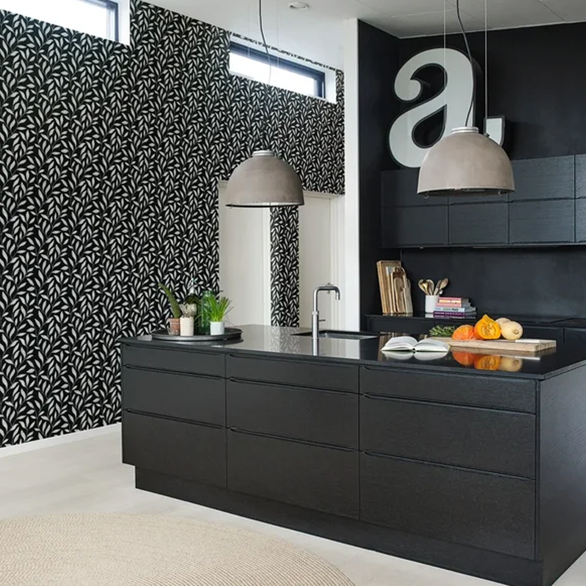 Обои Aura Living@Home Soft Leaves 620517 11,2×0,52 фото в интерьере