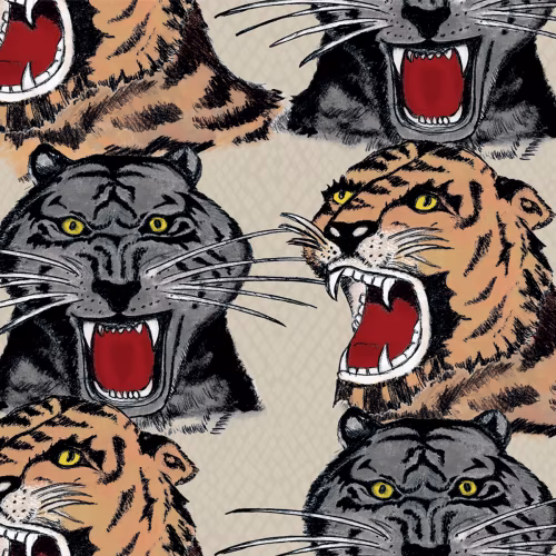 Обои Aura La Tapicera Tigers WP181141 10,05×0,53