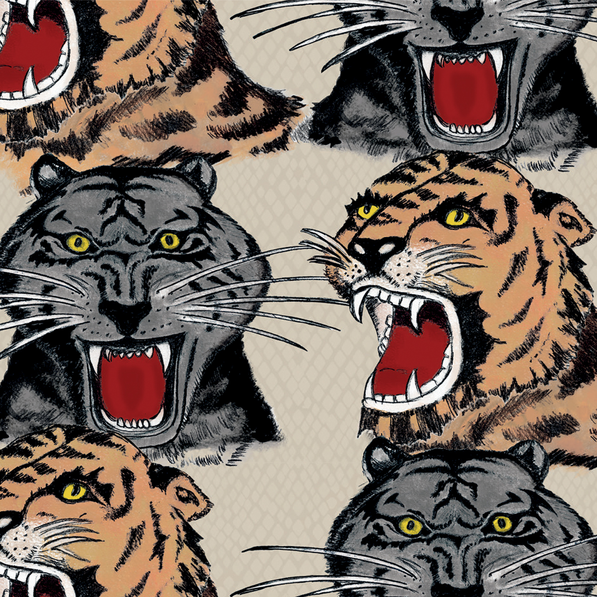 Обои Aura La Tapicera Tigers WP181141 10,05×0,53