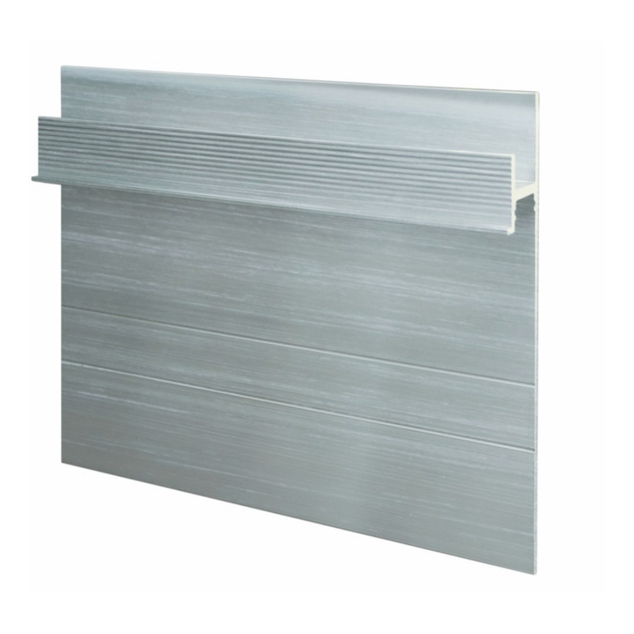 Плинтус алюминиевый скрытый Ликорн C-02.2.1 блестящий с подсветкой 2050×105×13,3