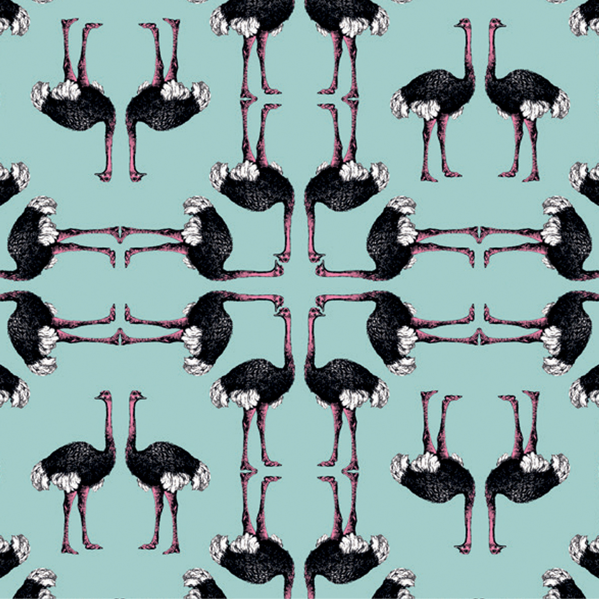 Обои Aura La Tapicera Avestruz Aqua WP181053 10,05×0,53