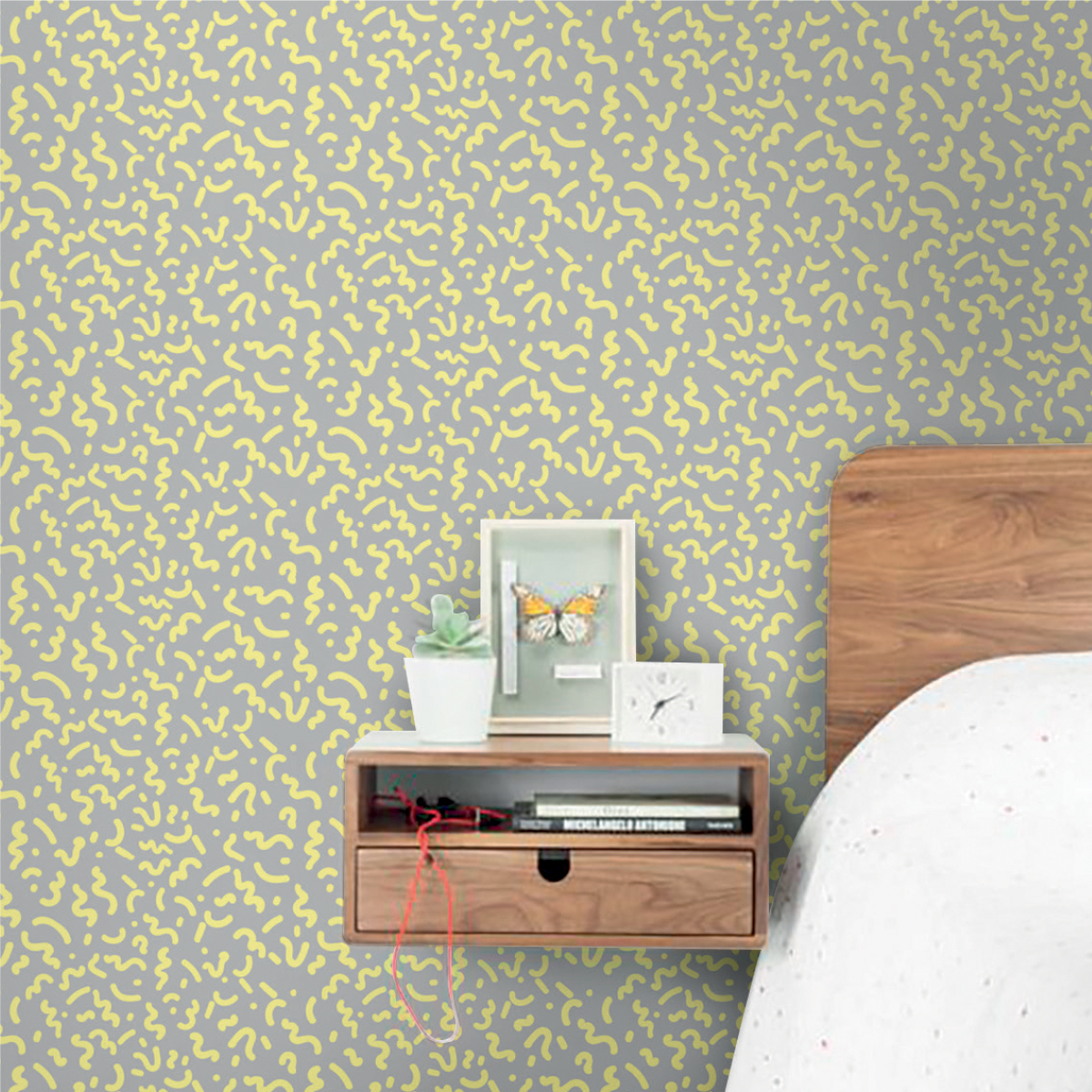 Обои Aura La Tapicera Memphis Light WP191031 10,05×0,53 фото в интерьере