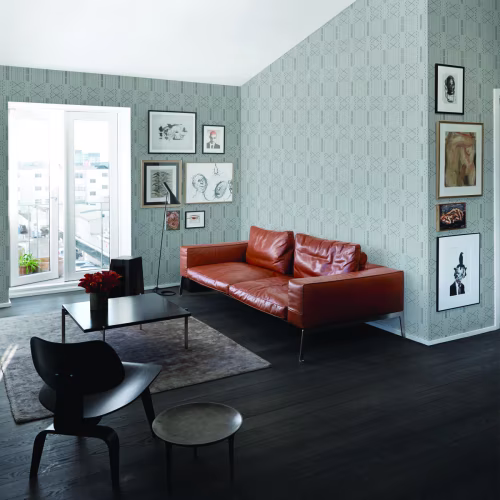 Обои Aura La Tapicera Mahori Silver WP191024 10,05×0,53