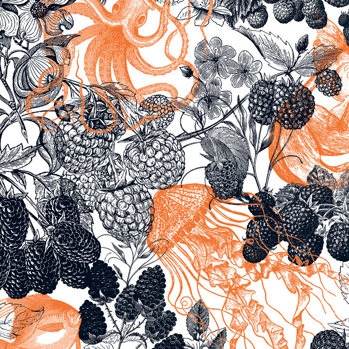 Обои Aura La Tapicera Sea Garden WP181031 10,05×0,53 Обои Aura La Tapicera Sea Garden WP181031 10,05×0,53