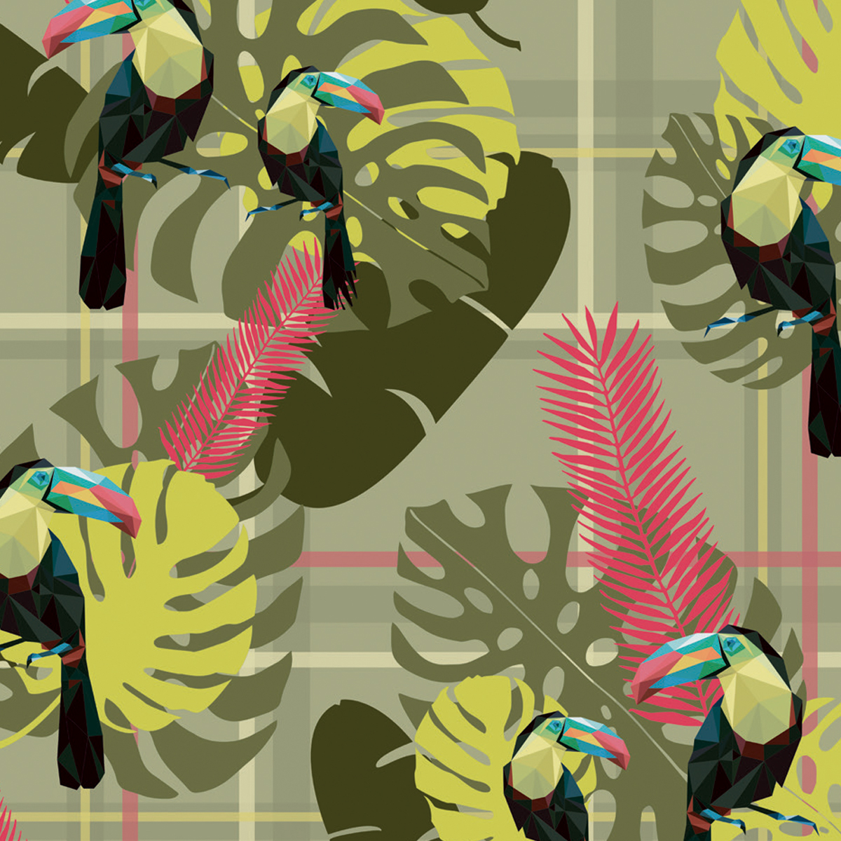 Обои Aura La Tapicera Tucan Escoces WP181021 10,05×0,53