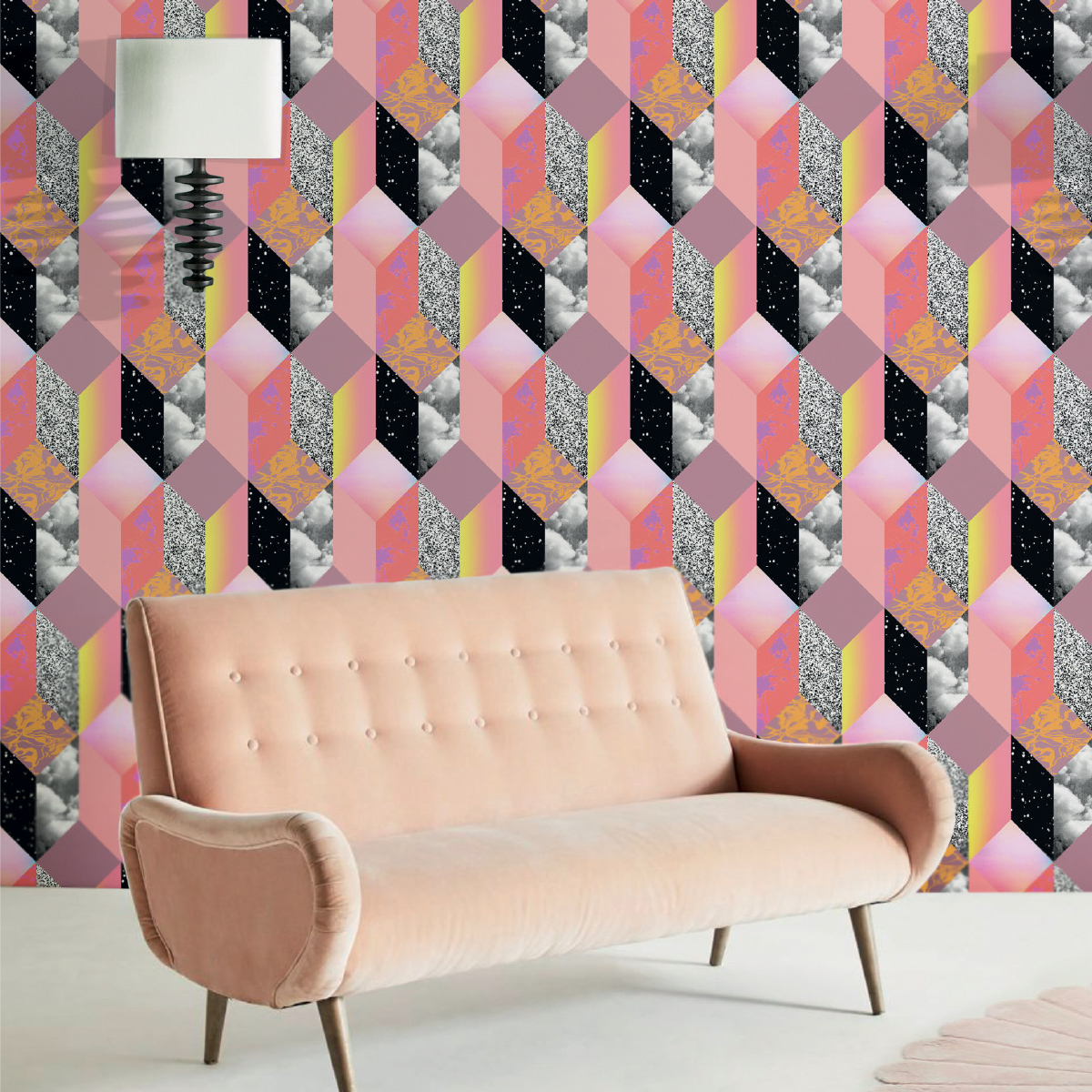 Обои Aura La Tapicera Fuse Garden WP191081 10,05×0,53 фото в интерьере