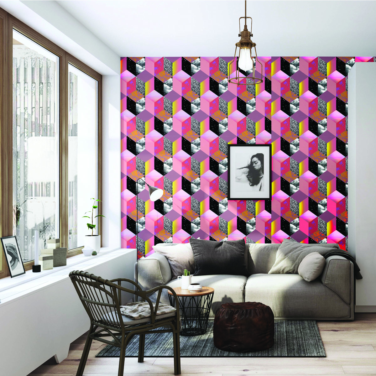 Обои Aura La Tapicera Fuse Garden WP191081 10,05×0,53 фото в интерьере