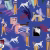 Обои Aura La Tapicera Pablo Dark Blue WP191012 10,05×0,53
