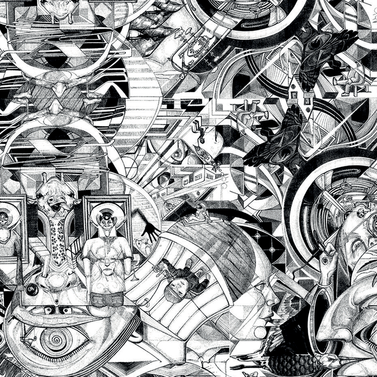 Обои Aura La Tapicera Steampunk Bic-Black WP191112 10,05×0,53