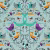 Обои Aura La Tapicera Groovy Birds Aqua WP182081 10,05×0,53