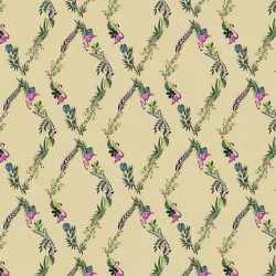 Обои Aura La Tapicera Flamingo Road Gold WP172034 10,05×0,53
