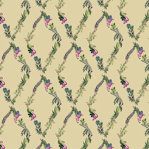 Обои Aura La Tapicera Flamingo Road Gold WP172034 10,05×0,53
