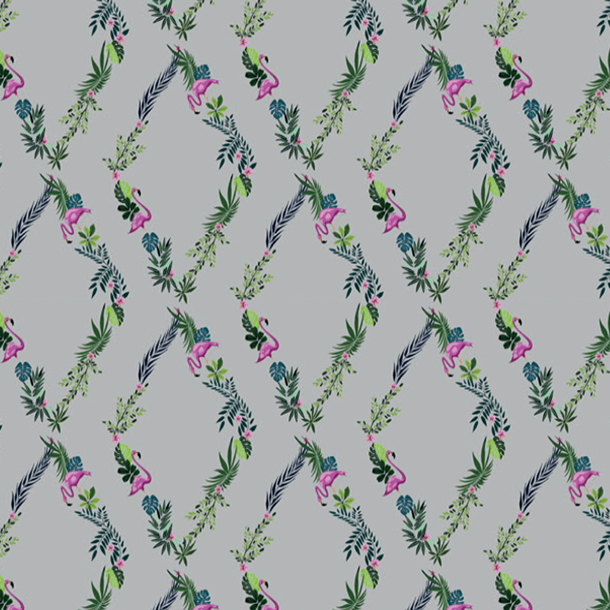 Обои Aura La Tapicera Flamingo Road Silver WP172033 10,05×0,53